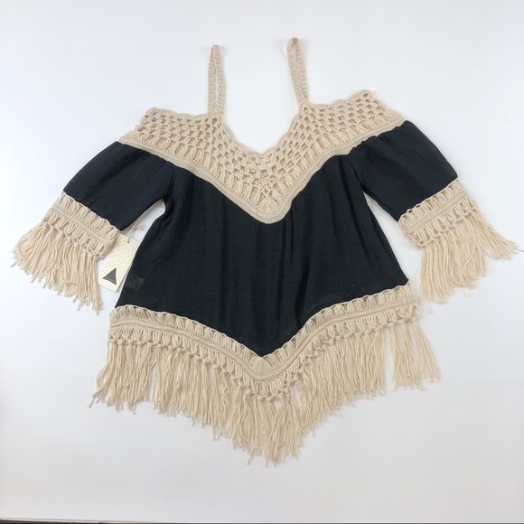 DREAMERS NEW fringe crochet top Small - Picture 5 of 7